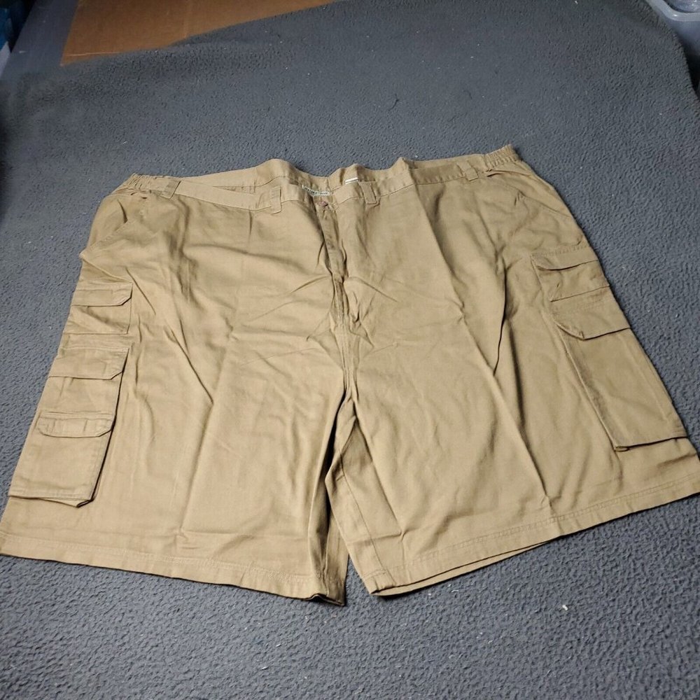 Boulder Creek Trading Chino Khaki Cargo Shorts Big Mens 66 x11 Tan